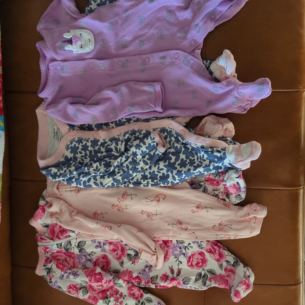 Newborn footie pajama bundle